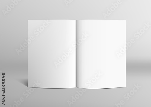 Realistic Clear 3D Brochure, Magazine Or Book