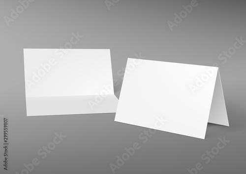 A5 Or A4 Half-fold Horizontal Blank White Brochure