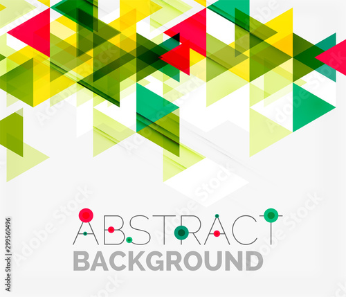 Triangle geometric background design template