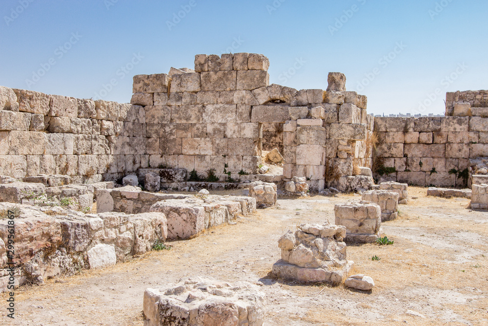 Amman Citadel Hill Jordan - Roman Byzantine and Umayyad archaeological remains
