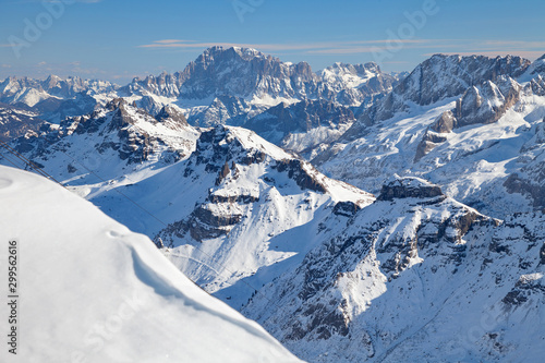 Dolomites, Italy - View from Sass Pordoi, Arabba-Marmolada, Val Di Fassa