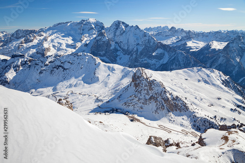 Dolomites, Italy - View from Sass Pordoi, Arabba-Marmolada, Val Di Fassa