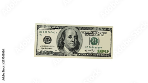 hundred-dollar bill. vector illustration