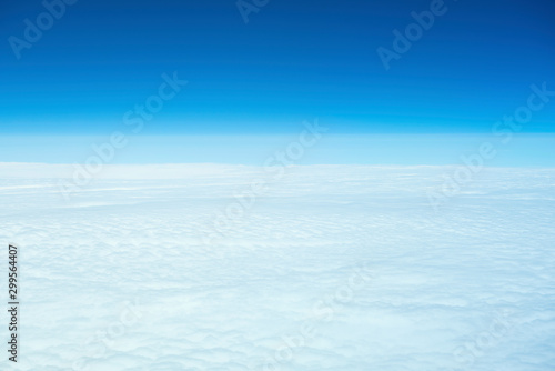 landscape look down from the airplane look see the sky and cloud beautiful 