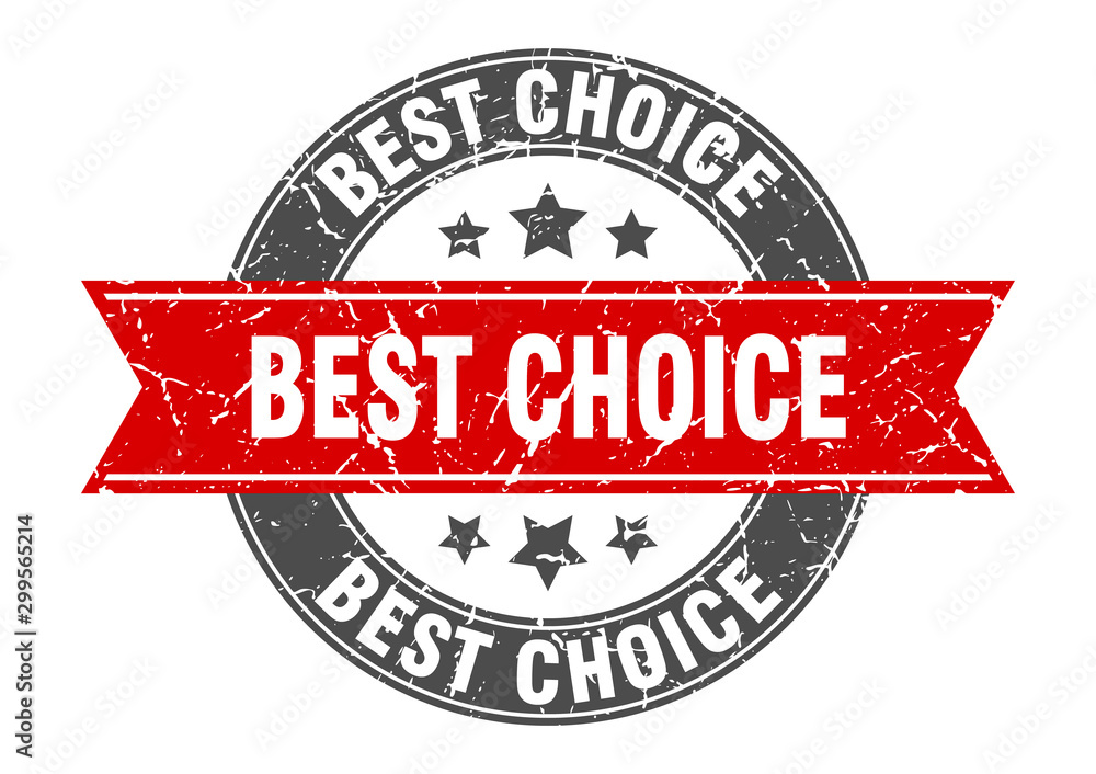 best choice round stamp with red ribbon. best choice best choice round stamp with red ribbon. best choice