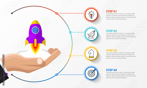 Infographic design template. Creative concept with 4 steps