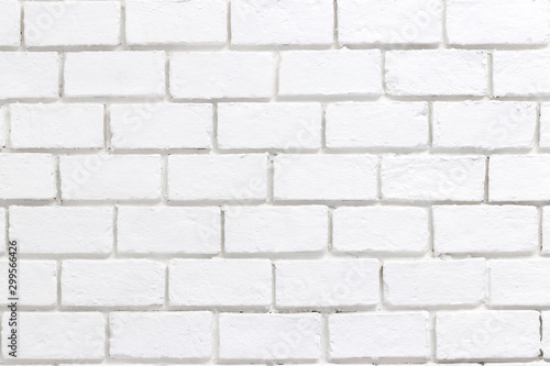 White bricks wall texture for pattern abstract background. close up.