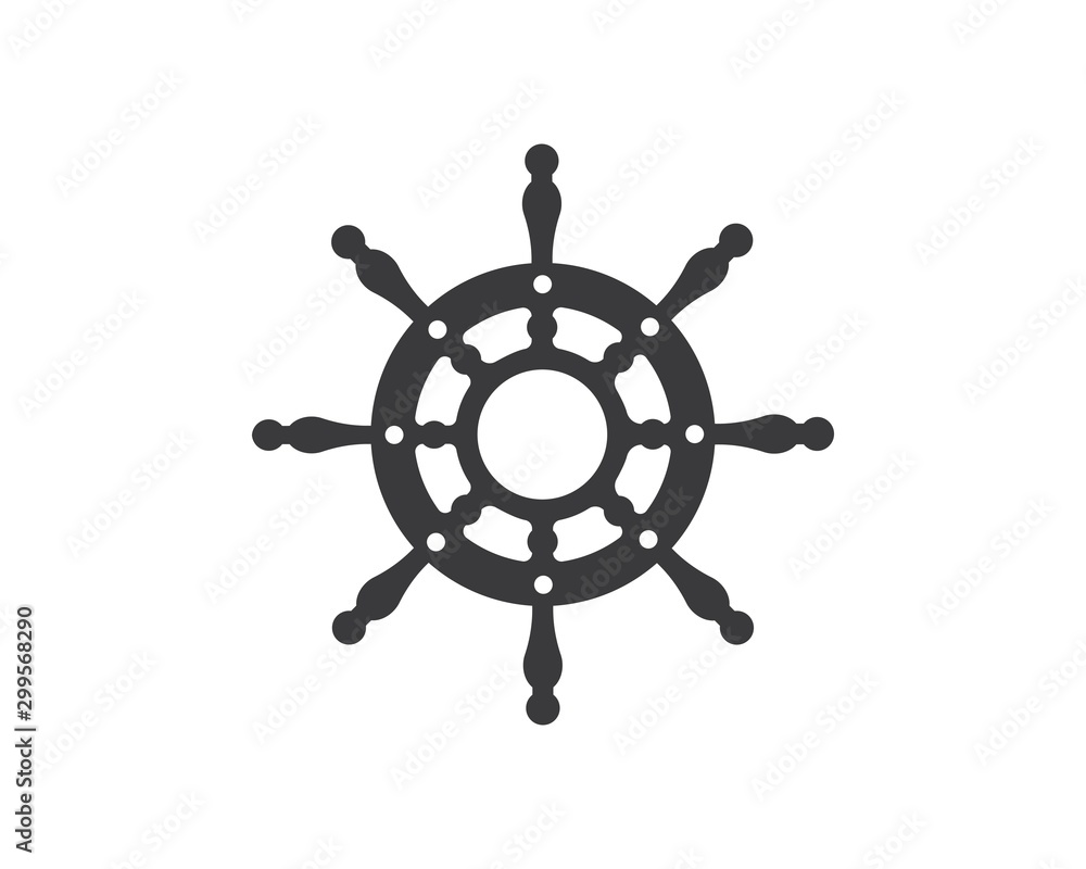 steering ship vector logo icon of nautical maritime steering ship vector logo icon of nautical maritime