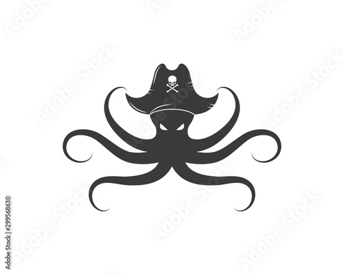 octopus icon logo vector illustration design