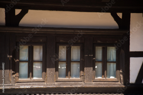 BRAN, ROMANIA: Drakula's Castle. Interior yard of the Bran Castle, a national monument and landmark in Romania.