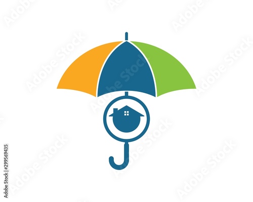 umbrella vector logo icon of insurance property design