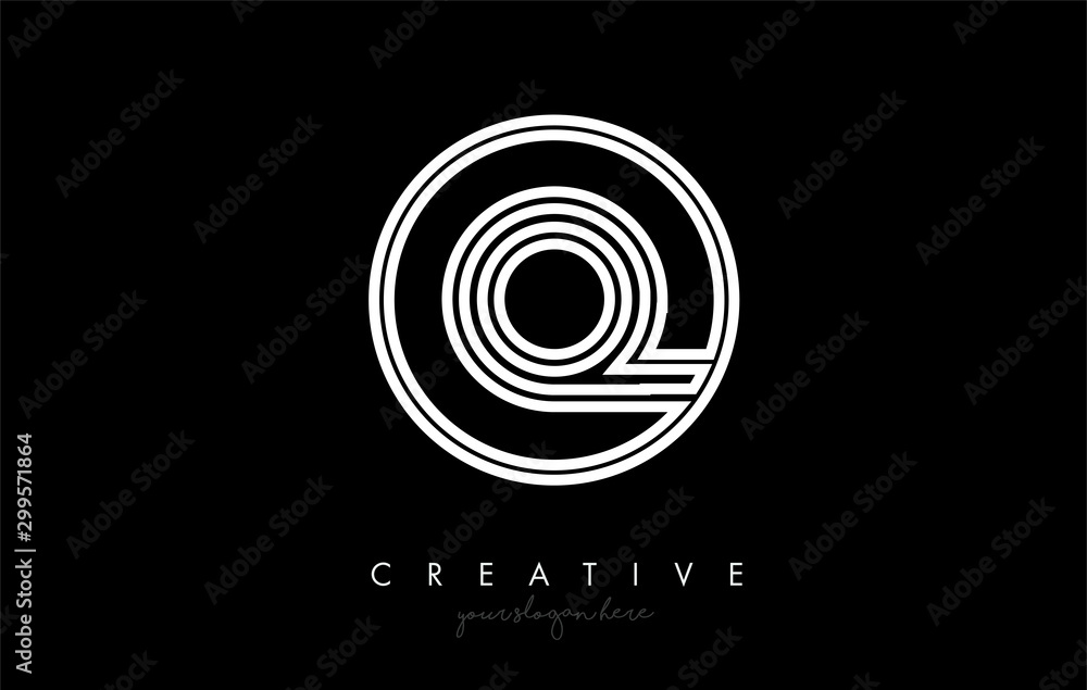 Q Letter Icon Logo Design With Monogram Creative Look. Letter Circle Line Design Vector Illustration. Q Letter Icon Logo Design With Monogram Creative Look. Letter Circle Line Design Vector Illustration.