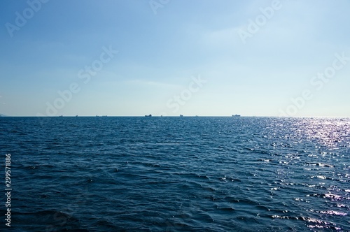 seascape in the open sea with a view of the ships © Aleksandr