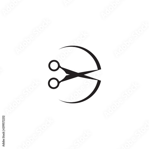 Scissor icon logo design vector template