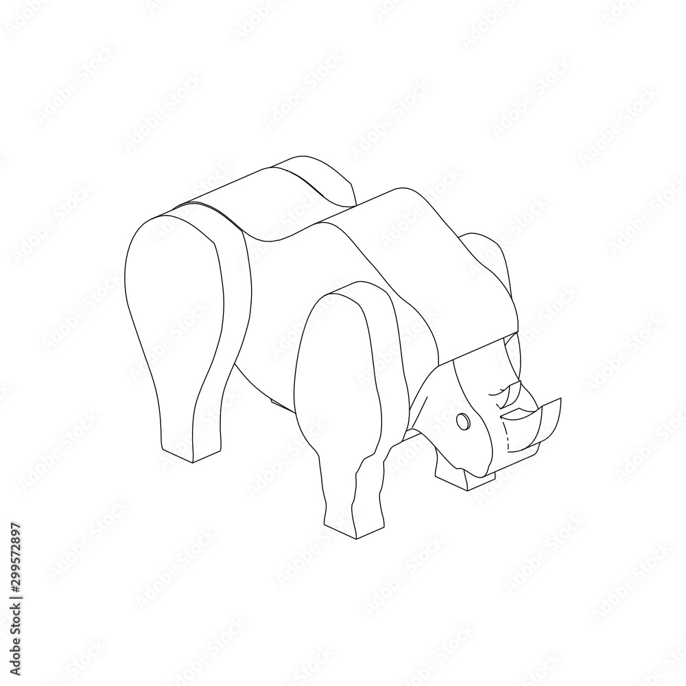icon illustration of rhinoceros icon illustration of rhinoceros