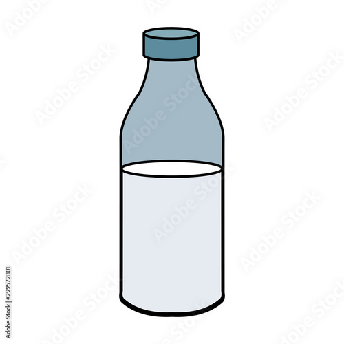 milk bottle icon, colorful design