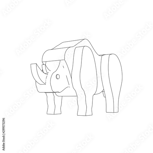 icon illustration of rhinoceros