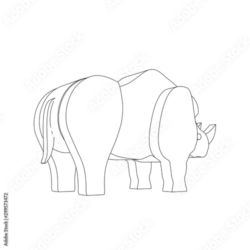 icon illustration of rhinoceros