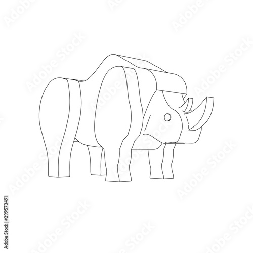 icon illustration of rhinoceros