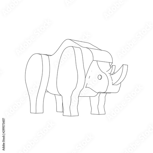 icon illustration of rhinoceros
