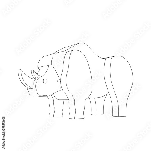 icon illustration of rhinoceros