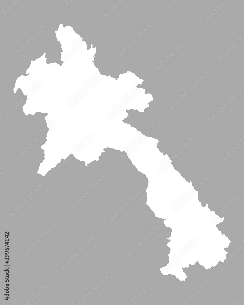 Fototapeta premium Karte von Laos