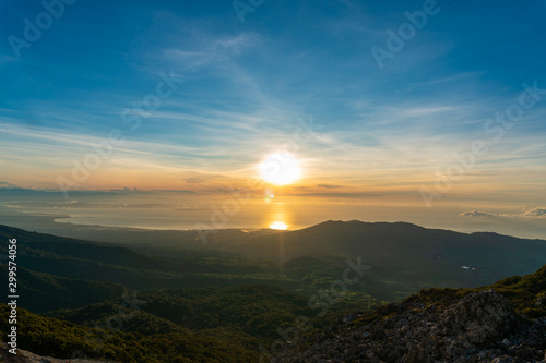 Sunrise in the mountains at Mt. Apo