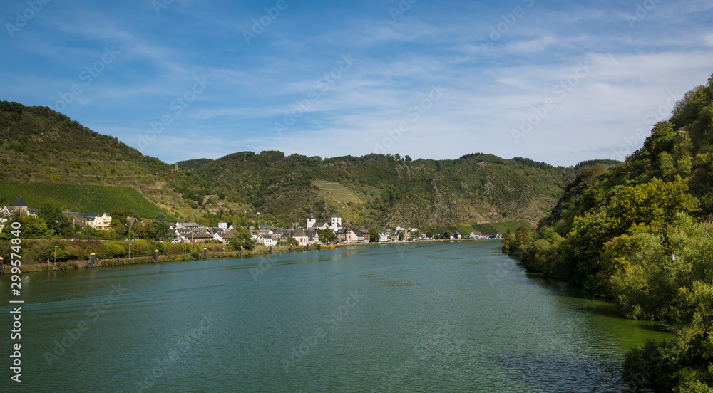 View of the small town Treis-Karden on the Moselle. Rhineland-Palatinate, Germany, Europe View of the small town Treis-Karden on the Moselle. Rhineland-Palatinate, Germany, Europe