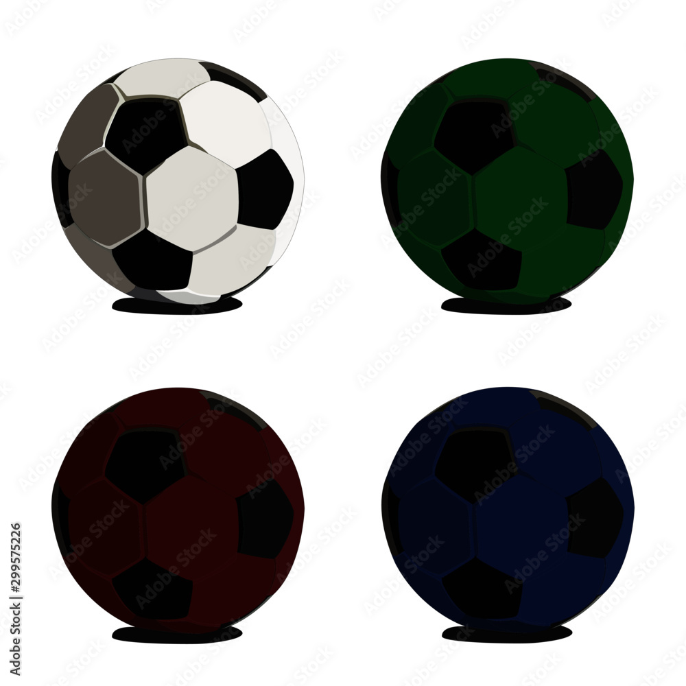 football ball different color set football ball different color set