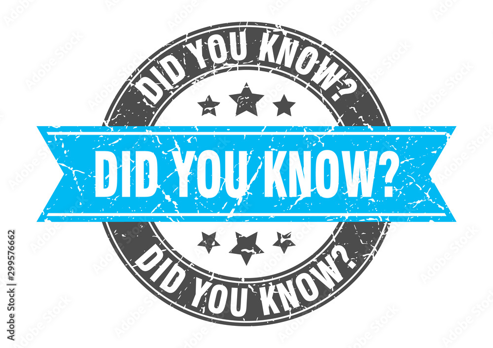 did you know round stamp with turquoise ribbon. did you know did you know round stamp with turquoise ribbon. did you know