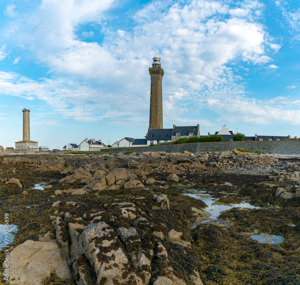 Fototapeta premium Eckmuhl ligthhouse in Penmarch on the coast of Brittany