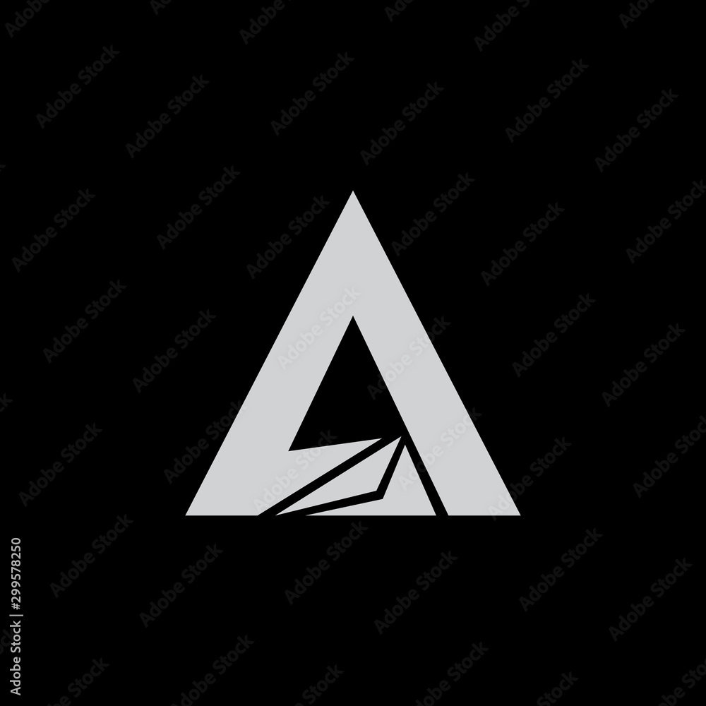 Letter A creative concept logo icon. Simple design logo illustration. Letter A creative concept logo icon. Simple design logo illustration.