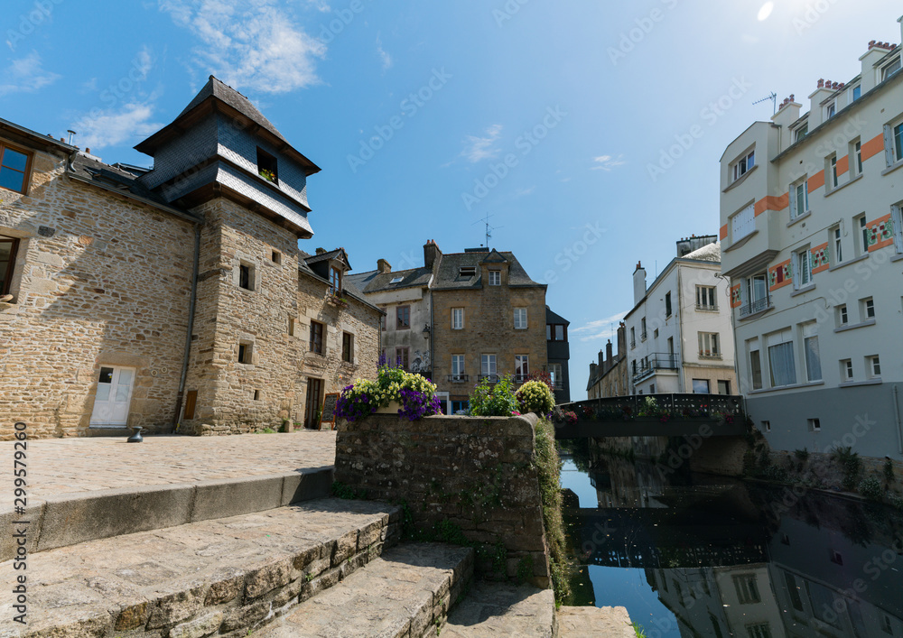 the historic old town of Quimperle in southern Brittany