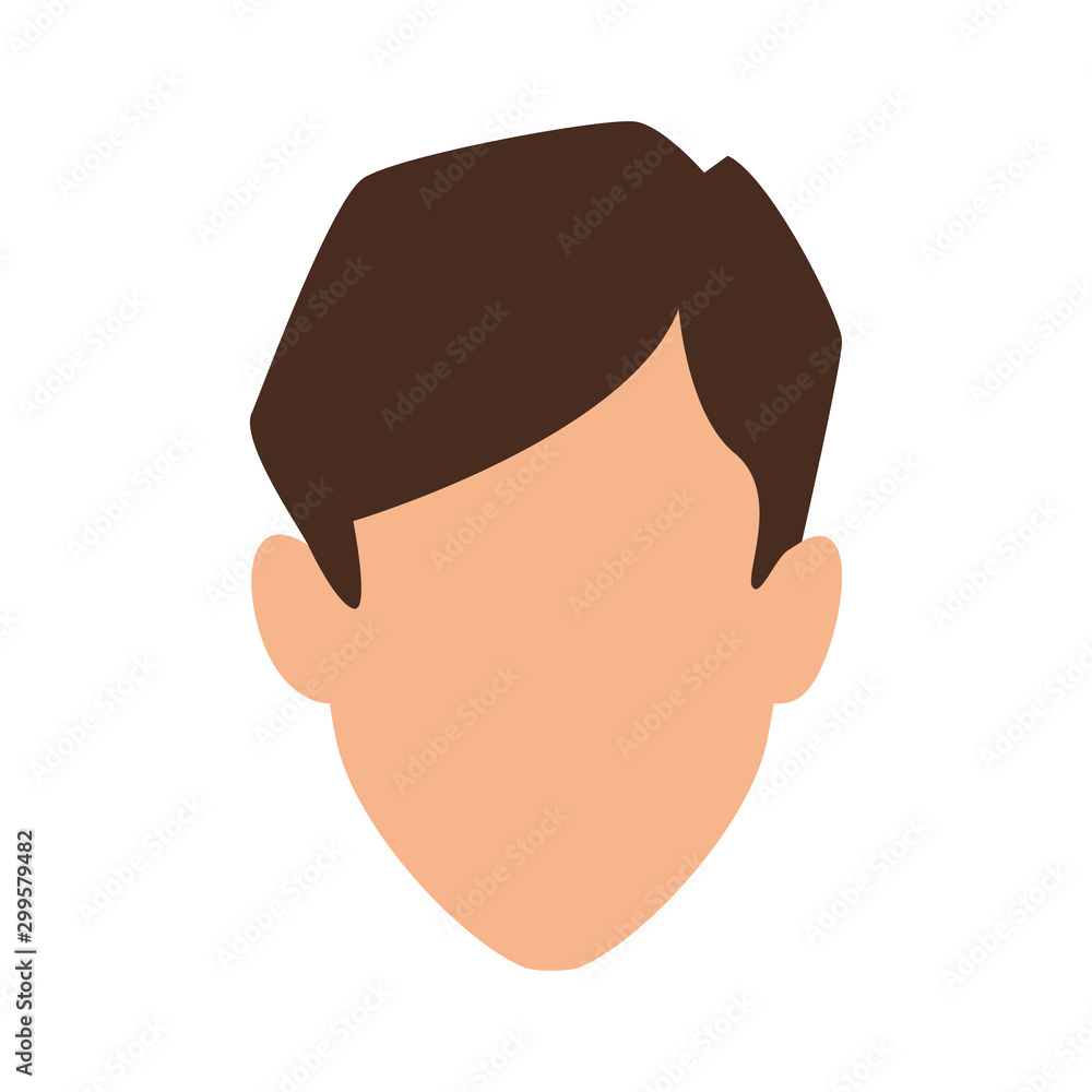 avatar man head icon, flat design avatar man head icon, flat design