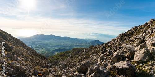 Overlooking at boulders Mt. Apo