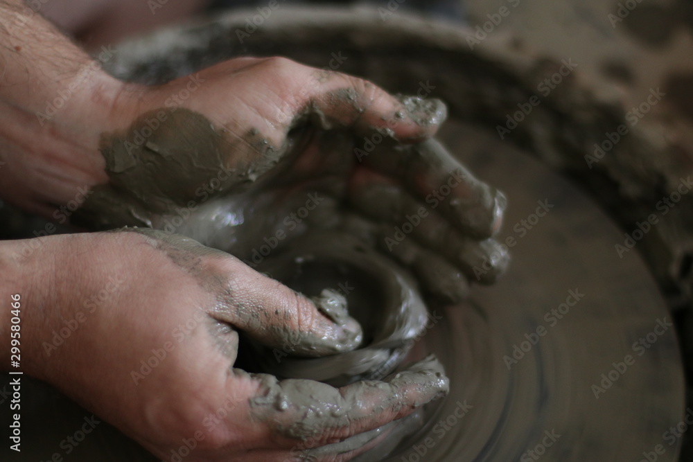 Fototapeta premium hands of a potter