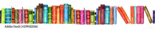 Foto Books, seamless pattern