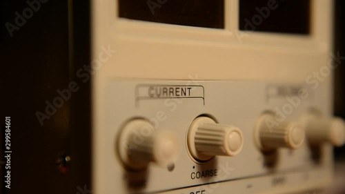 DC power supply in the repair shop of electronics, mobile phones, computers, microchips
