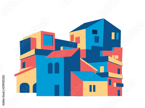 houses set vector illustration