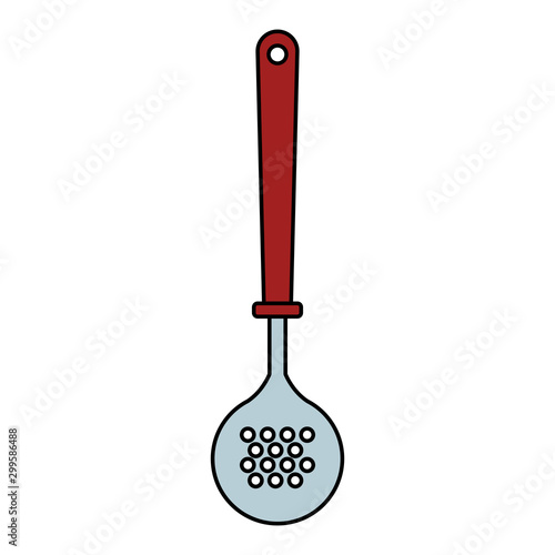 mesh skimmer icon, kitchen utensils design