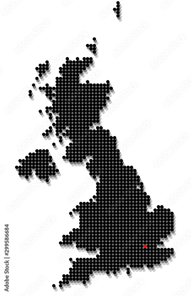 Obraz premium United kingdom stylized map