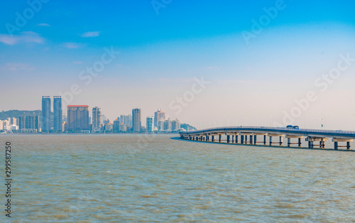 The coastal landscape of Zhuhai City, Guangdong Province, China