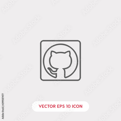 GitHub icon vector photo