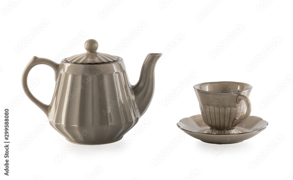 ceramic teapot on white background ceramic teapot on white background