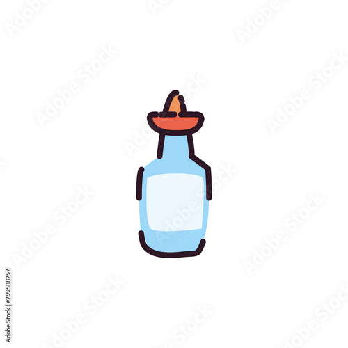 Isolated mexican tequila vector design