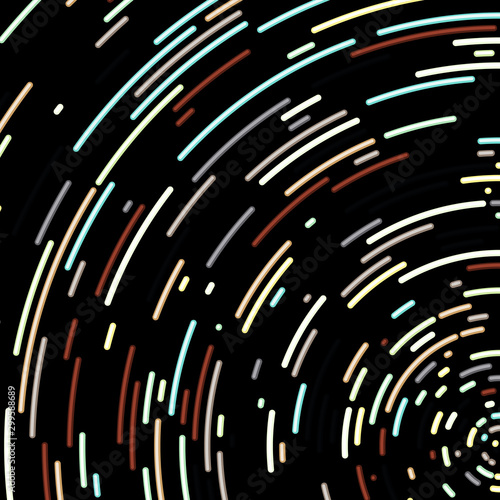 Colorful Universe Circular Distribution Computational Generative Art background illustration