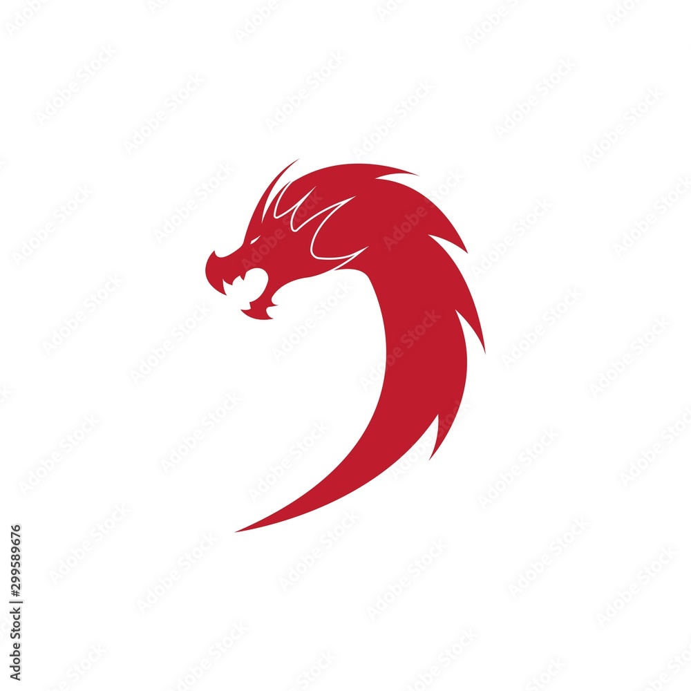 Dragon logo vector template illustration design