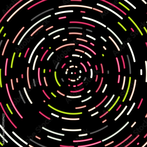 Colorful Universe Circular Distribution Computational Generative Art background illustration
