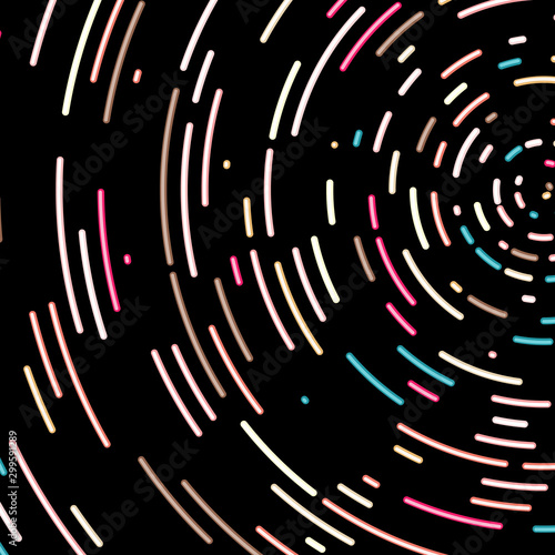 Colorful Universe Circular Distribution Computational Generative Art background illustration