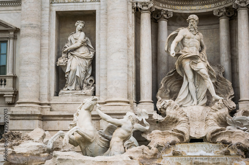 Photography Detail of the Fontana di Trevi in ​​Rome
